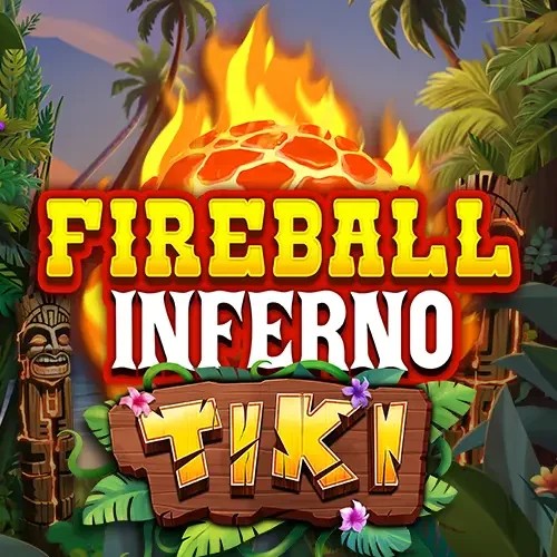 Fireball Inferno Tiki logo – Slots by NetEnt at Mega Casino